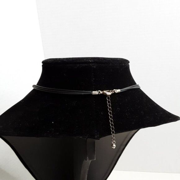 Vintage Native American Silver Tone Gem Pendant Necklace Y2K - Picture 5 of 8